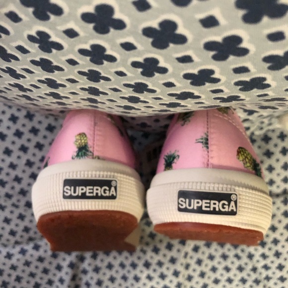 NWT Superga pink satin pineapple sneakers US sz 6 - Picture 6 of 7